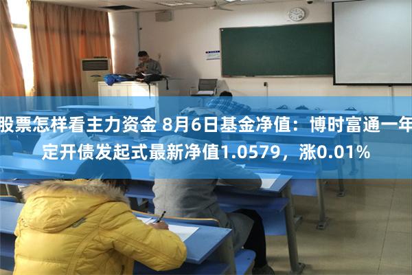 股票怎样看主力资金 8月6日基金净值：博时富通一年定开债发起式最新净值1.0579，涨0.01%