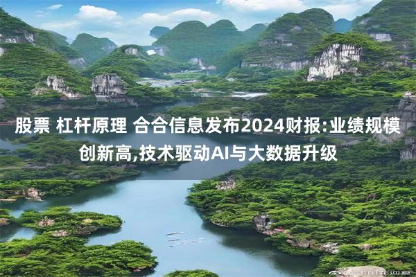 股票 杠杆原理 合合信息发布2024财报:业绩规模创新高,技术驱动AI与大数据升级