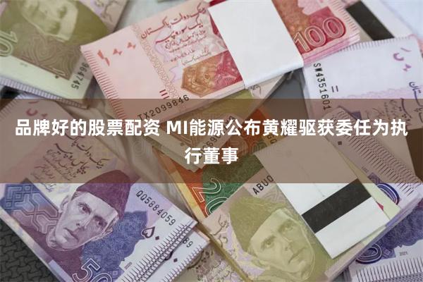 品牌好的股票配资 MI能源公布黄耀驱获委任为执行董事