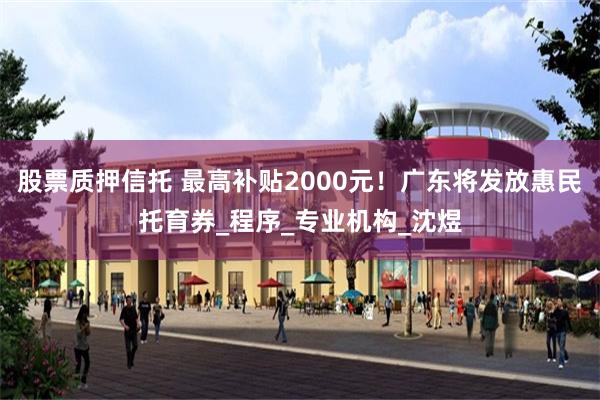 股票质押信托 最高补贴2000元！广东将发放惠民托育券_程序_专业机构_沈煜