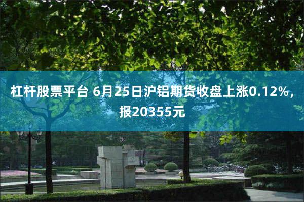 杠杆股票平台 6月25日沪铝期货收盘上涨0.12%，报20355元